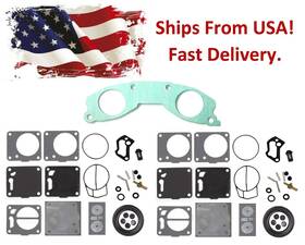 62t-13556-00-00 Jsp Manufacturing Crk-mk-15-001 2pk Bg-d-62t Yamaha Mikuni Dual Carb Rebuild Kit With Base Gasket Super Jet