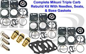 Jsp10001-l Polaris Mikuni Carburetor Rebuild Kit-needle/seat-carb Base Gasket Sl 750 1993