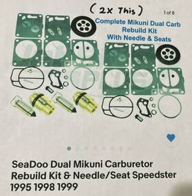 Seadoo Mk-001 Dual Engine Sea-doo Speedster Mikuni Carb Full Rebuild Kit 1995 1998 1999