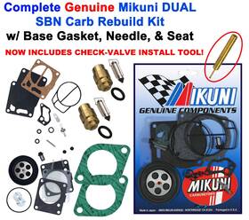 Mk-bn38 Seadoo Mk-bn38/44spr-x2 Sea Doo Dual Genuine Mikuni Carb Rebuild Kit Base Gasket And Needle Seat Gti 96