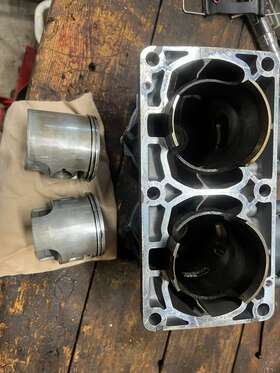 6m6-11311-01-94 Yamaha Waverunner 650 Wave Runner Top End Cylinder With Pistons Head Assembly 6m6