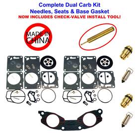 Jsp1005-a Yamaha Dual Mikuni Carburetor Rebuild Kit-needle/seat Gasket Wave Venture And Tool