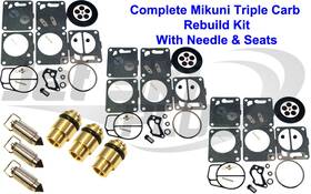 Jsp4190-a Yamaha Triple Mikuni Carburetor Rebuild Kit And Needle/seat Wave Venture 1100