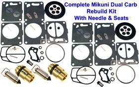 Jsp4201 Yamaha Dual Mikuni Carburetor Rebuild Kit And Needle/seat Super Jet Gp Xl 700 760