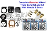 Yamaha Genuine Mikuni Triple Carburetor Rebuild Kit & Needle/seat Ls Lx 2000 210. Fixed Price $294.95.