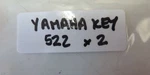 Genuine Yamaha Key Blank 522 / 90890-55916 Nos (O8B-1-6)(O8B-2-7). Fixed Price $7.50.