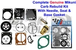 Seadoo Genuine Mikuni Carb Rebuild Kit Needle Seat & Base Gasket Gts Spi 587. Fixed Price $103.65.