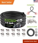 25FT High-pressure Fuel Line Hose With 10 Clamps Ideal For Automotive & Marine. Fixed Price $42.00.