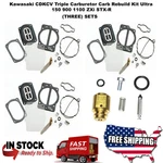3 Kawasaki Cdkcv Triple Carburetor Rebuild Kit Ultra 150 900 1100 Zxi Stx-r. Fixed Price $93.39.