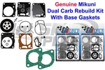Seadoo Genuine Mikuni Dual Carburetor Rebuild Kit & Base Gasket Xp 717 720. Fixed Price $164.95.