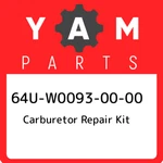 64U-W0093-00-00 Yamaha Carburetor Repair Kit 64UW00930000, New Genuine Oem Part. Fixed Price $345.59.