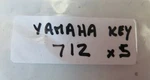 Genuine Yamaha Key Blank 712 / 90890-55920-00 Nos (O8B-1-6). Fixed Price $8.50.