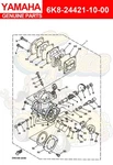 Yamaha Valve, Check 6K8-24421-10-00 Oem New. Fixed Price $27.17.