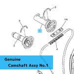 Yamaha WR250F 2007-2009 2011-2013 Genuine Camshaft Assy NO.1 5UM-12170-10-00. Fixed Price $330.48.