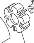 Yamaha Oem Genuine 6D3-4581J-00-00 Rubber Shaft Coupling. Fixed Price $37.95.