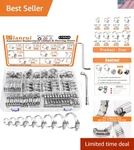 Stainless Steel 175-PIECE Hose Clamp Kit 1/4"-2" Ideal For Automotive & Marine. Fixed Price $45.00.