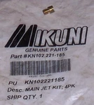 Mikuni New N102.221 Main Jet KN102221185. Fixed Price $24.99.