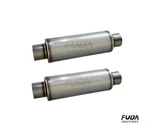Two 3"INLET/OUTLET High Performance Hi-flow Exhaust Muffler 5" Round Body Ss. Fixed Price $101.61.