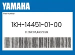 Yamaha Genuine Element,air Clnr 1KH-14451-01-00. Fixed Price $7.68.