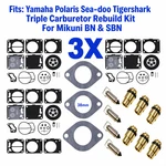 3X Polaris Mikuni Carburetor Rebuild Kit-needle/seat Base Gasket Slx 780. Fixed Price $139.00.