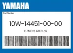 Yamaha Genuine Element, Air Clnr 10W-14451-00-00. Fixed Price $22.13.
