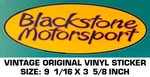 Blackstone Motorsport - Vintage Original Vinyl Decal Sticker Racing. Fixed Price $9.41.