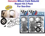 2 Pack Genuine Mikuni Sbn Super Carburetor Rebuild Repair Kit Seadoo. Fixed Price $159.95.