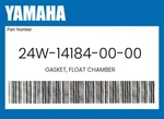 Yamaha Genuine Gasket, Float Chamber 24W-14184-00-00. Fixed Price $22.03.