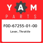 F0D-67255-01-00 Yamaha Lever, Throttle F0D672550100, New Genuine Oem Part. Fixed Price $36.32.