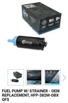 Quantum Fuel Systems HFP-382M Powersports Efi Pump. Fixed Price $60.00.