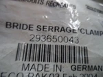 Seadoo Oem New Clamp 293650043 Qty Of #9265. Fixed Price $8.99.