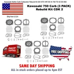 3 Pack Kawasaki Keihin Carburetor Rebuild Repair Kit 900 1100 Zxi Stx New. Fixed Price $65.99.
