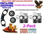 Yamaha Dual Mikuni Carburetor Rebuild Kit Base Gasket Wave Raider Venture 700. Fixed Price $39.95.
