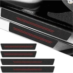 Carbon Fiber Door Sill Protector, Anti-scratch Waterproof Entry RED-4PCS. Fixed Price $14.99.