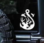 Land, Air & Sea Decal Vinyl Sticker Fishing Hunting Trucks Vans Walls. Fixed Price $16.99.