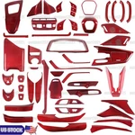 Red Real Carbon Fiber Interior Set Decor Cover Trim Kit For Corvette C8 20-25. Fixed Price $147.99.