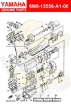 Yamaha Gasket, Manifold 6M6-13556-A1-00. Fixed Price $19.00.